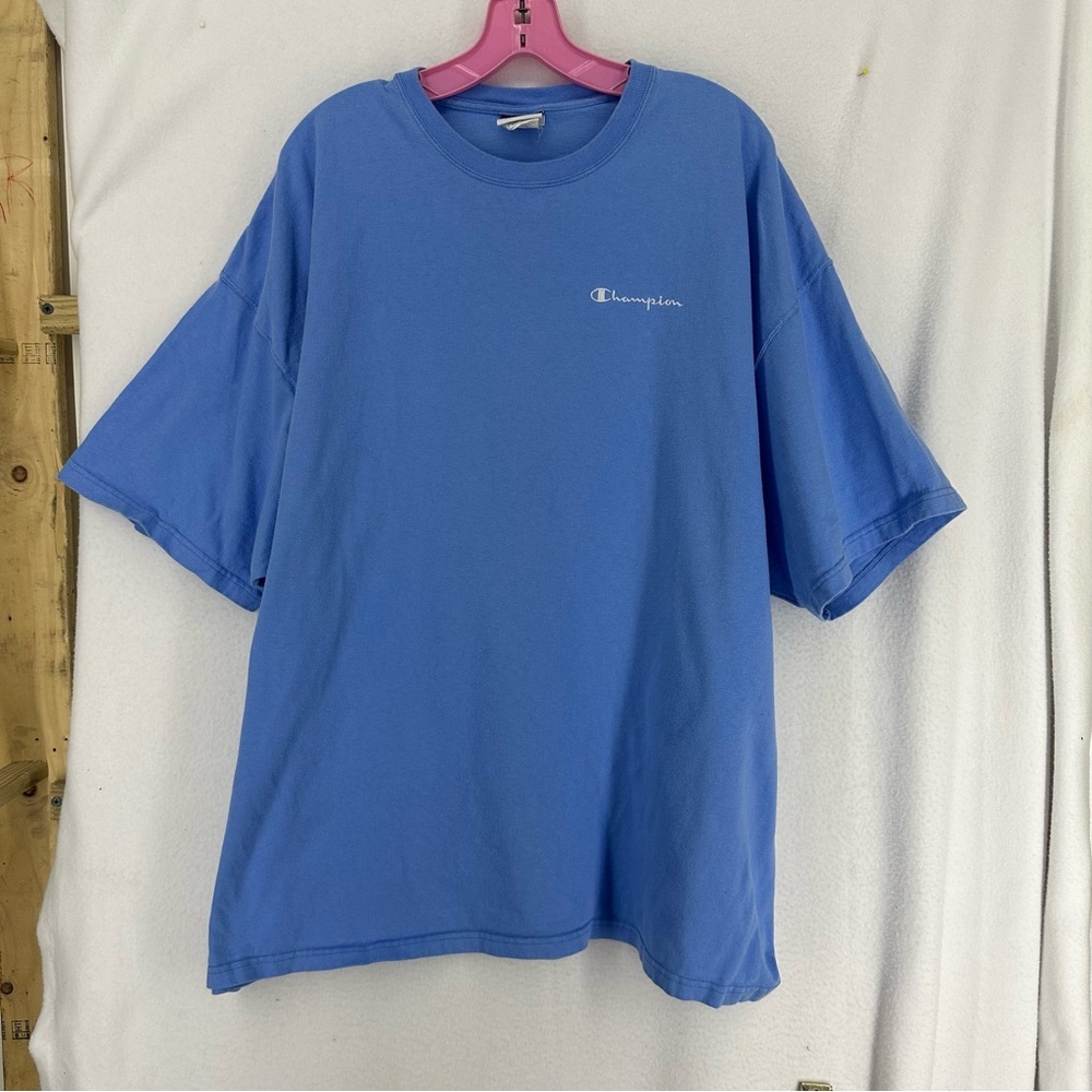 Champion Embroidered Logo Short Sleeve‎ T Shirt Mens XXL Blue